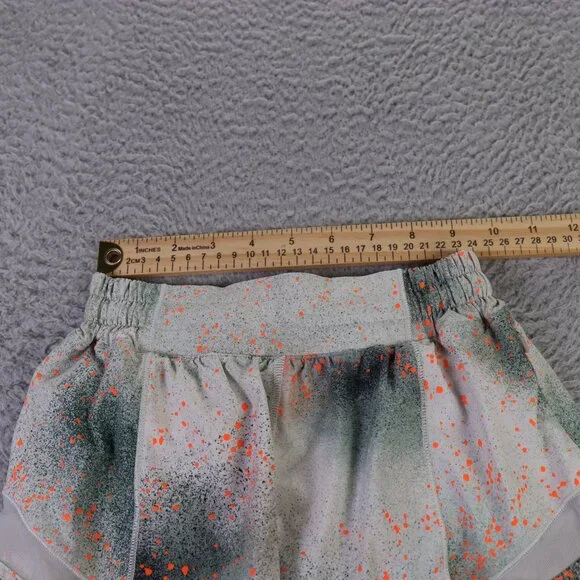 Lululemon Hotty Hot Short Womens 2 Gray Printed LR Lined 2.5" Athletic Running - Picture 3 of 11